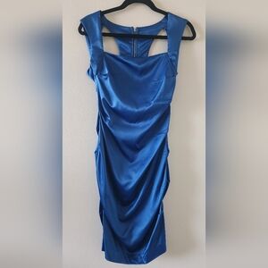 Blue Satin Akira Black Label dress